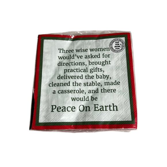 NWB Decorative Double-Sided FUN Party-Bar Christmas Napkins-20 Count - Picture 1 of 2